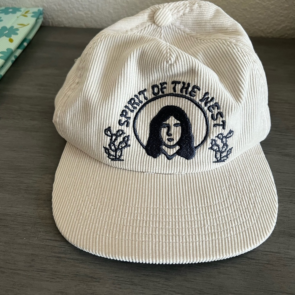 Free People Cream Corduroy Cap